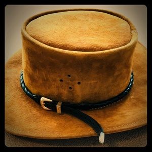 Genuine leather hat
